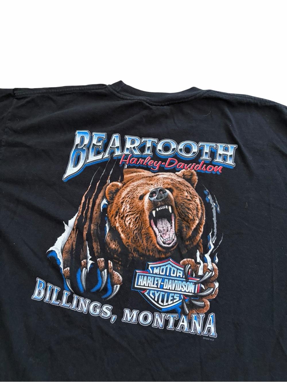 VTG Harley Davidson Beartooth Graphic Biker Shirt Mens XL Black Bear Y2K